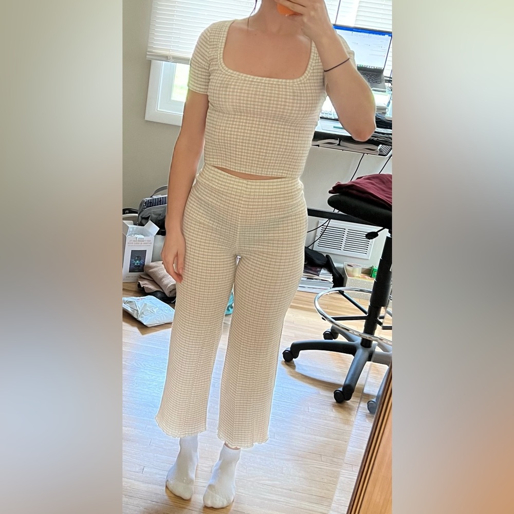 Aritzia Wilfred gingham set